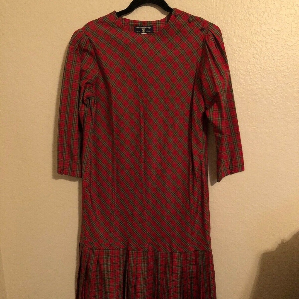 Vintage Ginnie Johansen 100% Silk Christmas Tartan